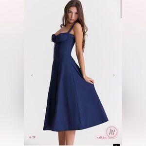 Carmen Dress Fuller Cup in Navy L+
